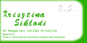 krisztina siklodi business card