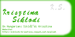 krisztina siklodi business card
